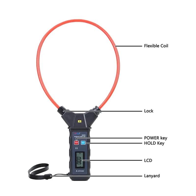 ETCR ETCR6900 Digital Flexible Coil Current Clamp Meter Ammeter AC