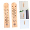 KONTONTY Analog Temperature Gauge Small Wooden Thermometer for Kitchen Cooking