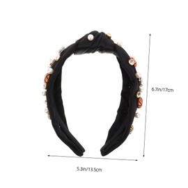 Healeved Rhinestone Embellished Hairband for Women and Unique Sports Accessory with Faux Pearl Accents Comfortable and Stylish for Game Day and Beyond