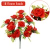 XONOR Artificial Cemetery Flowers with Vase, Set of 2 Artificial
