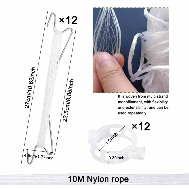 Tomato hooks, 12 pieces tomato hooks with tomato clip, tomato