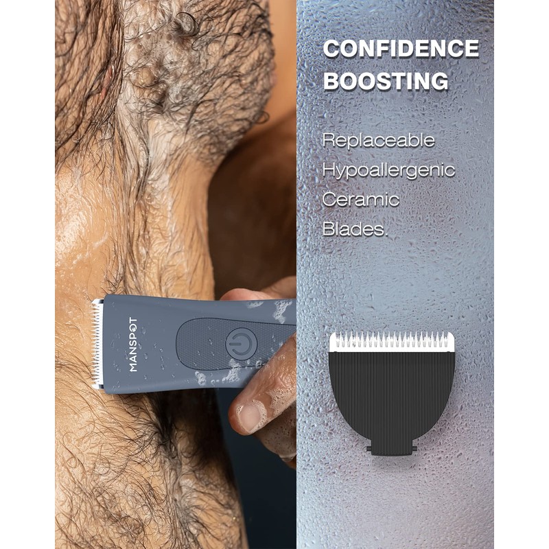 MANSPOT Electric Groin Hair Trimmer Hair Finishing Trimmers, Men's Shaving