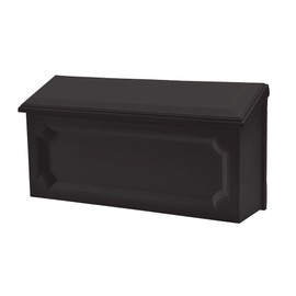 Gibraltar Mailboxes Windsor Small Capacity Rust-Proof Plastic Black, Wall-Mount Mailbox, WMH00B04