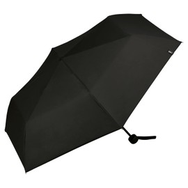 Wpc. 801-18912-102 Parasol Folding Umbrella, Light Shielding Minimum, Basic Parasol, Black, 100% Light Shield, UPF 50+, Rain or Rain, Ribs, 21.7 inches (55 cm), Women's, Men's, Simple, Compact, Work