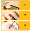 Mini 3-Piece Silicone Head Utensil Set,High Heat Resistant long handle