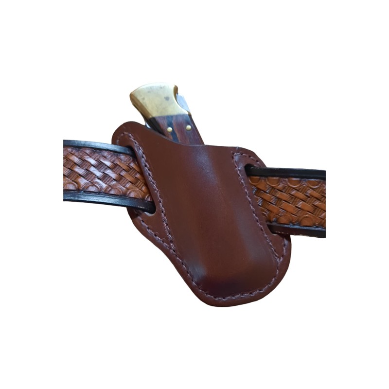 Leather Pocket Right Hand Knife Sheath for Buck 110 or