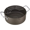 Pearl Metal Deep Fry Cook Iron Double-Handle Tempura Pot 20cm