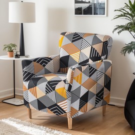 LiveGo Banquet Chair Slipcovers, Banquet Chair Slipcovers, Chair Cover, Waterproof Chair Covers with Armrests, Stretch Chair Covers for Living Room Kids Pets (Color E)