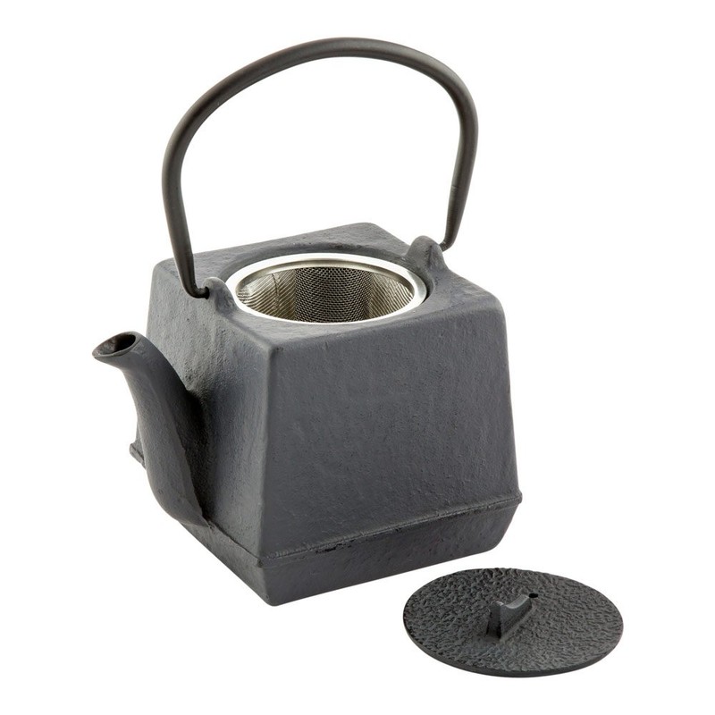 Restaurantware Tetsubin 27 Ounce Cast Iron Teapot 1 Cube Iron