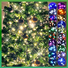 iimono117 Illumination Light, Outdoor, High Brightness, Waterproof, Energy Saving, LED, Connectable, Up to 24.6 ft (70 m), Illumination, 8 Patterns, Light Memory, Memory Function, Christmas, Events (6.6 ft (2 m), Champagne)