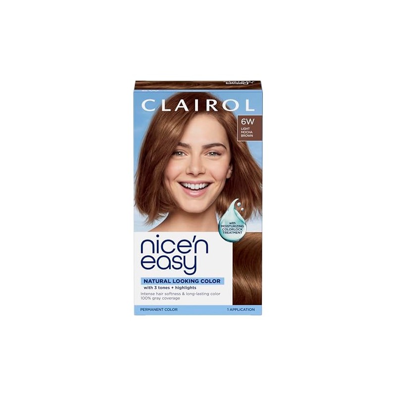 Clairol Nice 'N Easy Permanent Hair Color 6W Light Mocha