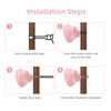 BigKego 6 Pieces Furniture Knobs Heart Shape Ceramic Drawer Handles