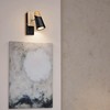 LMINGHON Matte Black Wall Sconces, LED Wall Lamp with On/Off