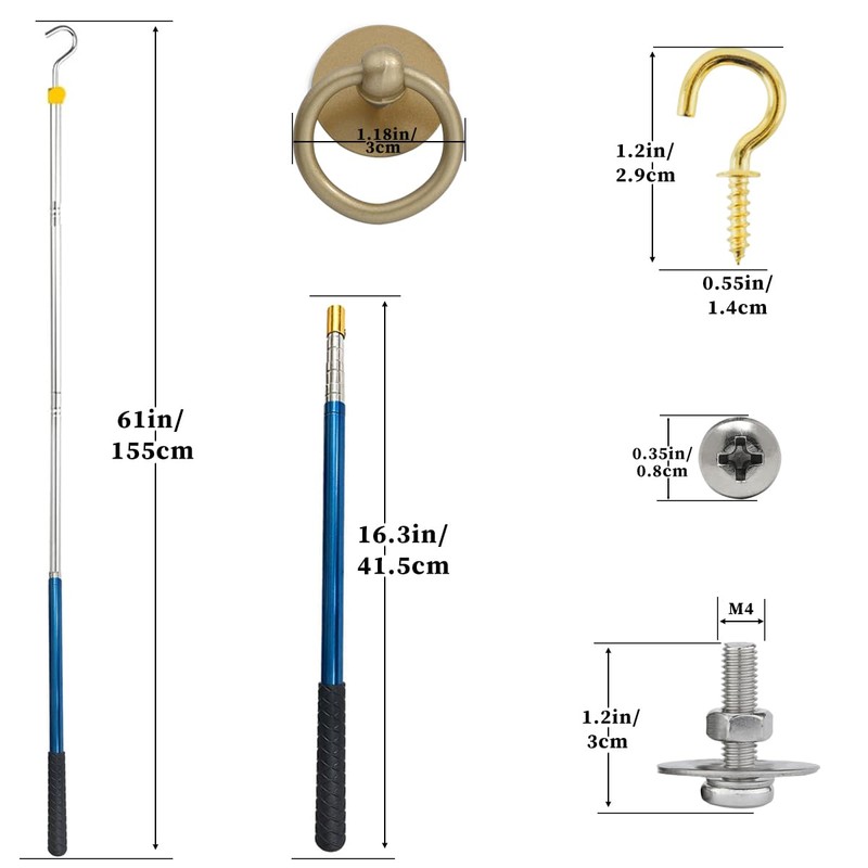TAROTKIN Attic Ladder Pull Down Stair System Parts, Attic Door