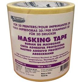 MG Chemicals Light Yellow 3D Printing Masking Tape, 49' Length, 4" Width