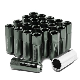 Auto Dynasty 20-Piece M12 x 1.5 Aluminum Alloy Wheel Lug Nuts+Adapter Key (Gun Mental)