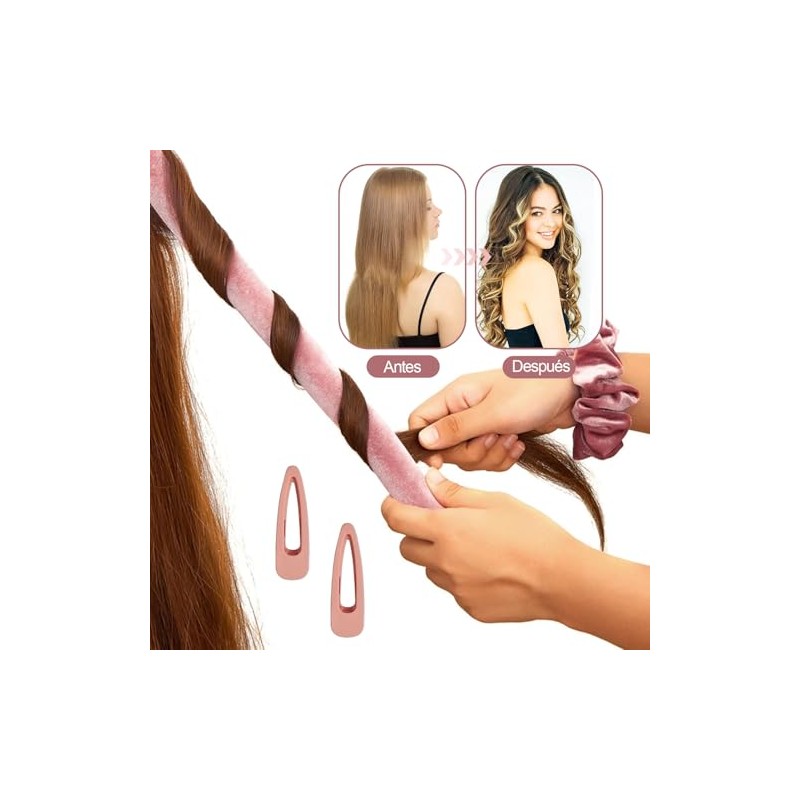 Rizador Pelo Sin Calor, Rizos Sin Calor para Onda Natural
