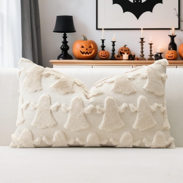 Artscope Set of 1 Ghost Cushion Cover Halloween Throw Pillow