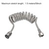 sourcing map Spring Flexible Shower Hose, 1.5Meter/59inch Telescopic Shower Hose