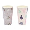 16 oz Disposable Christmas Coffee Cups with Lids and Sleeves,