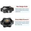 HARFINGTON 4pcs Star Knobs M6 Female Thread 32mm Head Plastic