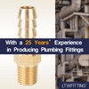 LTWFITTING Brass Barbed Fitting Coupler/Connector 1/8" Male BSPT x 5/16"(8mm)