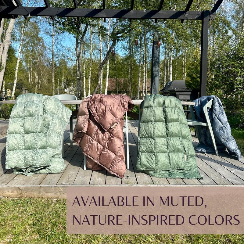 Noora North Down Camping Blanket with Footbox – Lightweight, Packable,