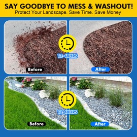 JDiction Rock Glue for Landscaping 2 Gallon - 10X Concentrated Mulch Glue for Landscaping, Gravel Binder for Stone/Pebble, Landscape Gravel Adhesive, Rock Stabilizer, Weather Proof, Lasts Up to 2 Year