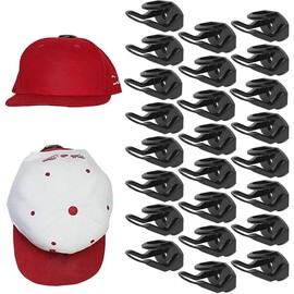 24 Pack Adhesive Hat Hooks for Wall Hat Rack for Baseball Caps  Hat Hangers for Wall  No Drilling Upgraded Adhesive Hat Holder Display - Color: black C