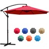 Sunnyglade 10Ft Outdoor Adjustable Offset Cantilever Hanging Patio Umbrella (Red)