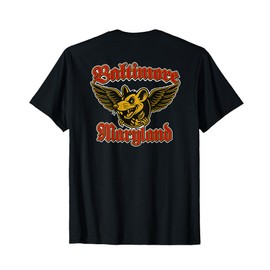 Baltimore Rat Maryland Punk Skateboard Novelty Gifts T-Shirt