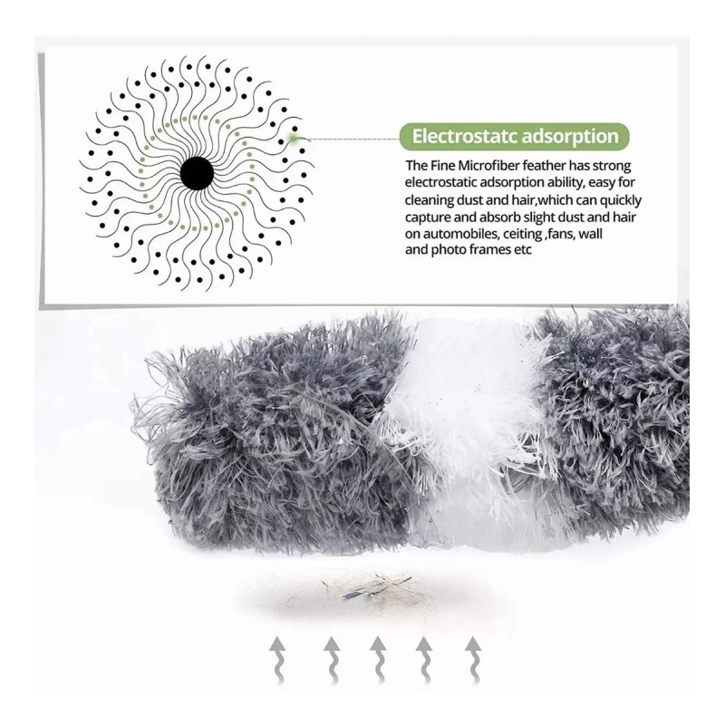 Dolores Plumero Retractil Plegable Microfibra Limpiador Polvo Techos