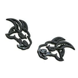 2Pcs Custom Angry Goat Emblems Left Right Car Badge Compatible with TRX Ram 1500 2500 3500 Hellcat New (Glossy Black)