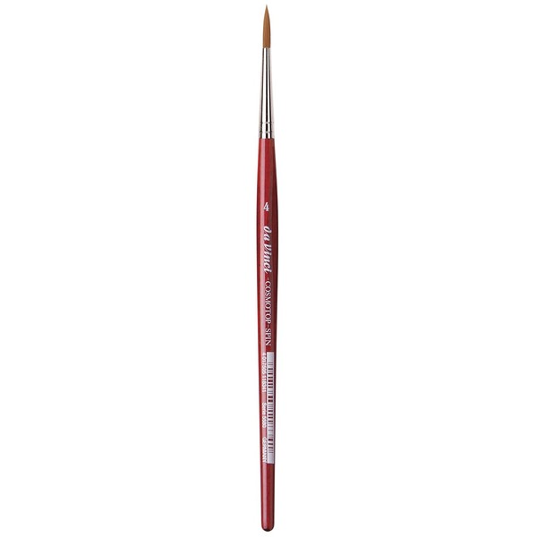 Da Vinci 5580 Series Water Colour Brush, 4, Red, Size 4