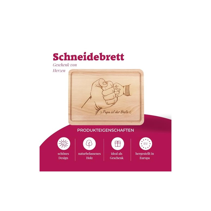 Papa ist der Beste Brettchen - Premium Chopping Board 30