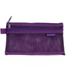 DELUXEFOX Mesh Pen Case, Pen Case, Double Layer, Transparent Nylon,