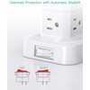Surge Protector Power Strip Tower - Flat Plug Power Strip