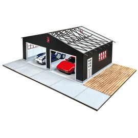 Cobaanii mokei SS-042 1/64 Sweet Style Garage Life Series 2 Car Garage Wooden Building Kit