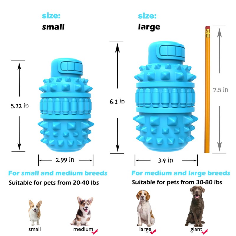 PIFFZEDO Natural Rubber Dog Toy for Large Medium Breed Aggressive