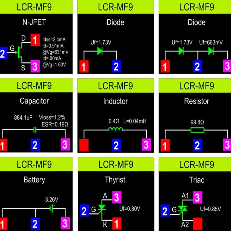 DollaTek Transistor Tester MF9 Transistor Tester TFT Diode Transistor Resistance