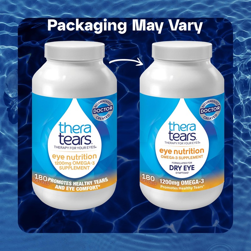 TheraTears Omega 3 Supplement for Eye Care, 1200mg Fish Oil