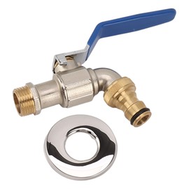 Water Spigot with Ball Valve Hose Bibb Brass Effortless Operation Heavy Water Flow Hose Outlet for Garden Irrigation G1/2