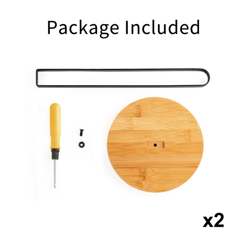 TIEYIPIN Paper Towel Holder, Countertop Roll Stand with Anti-Skid Wooden
