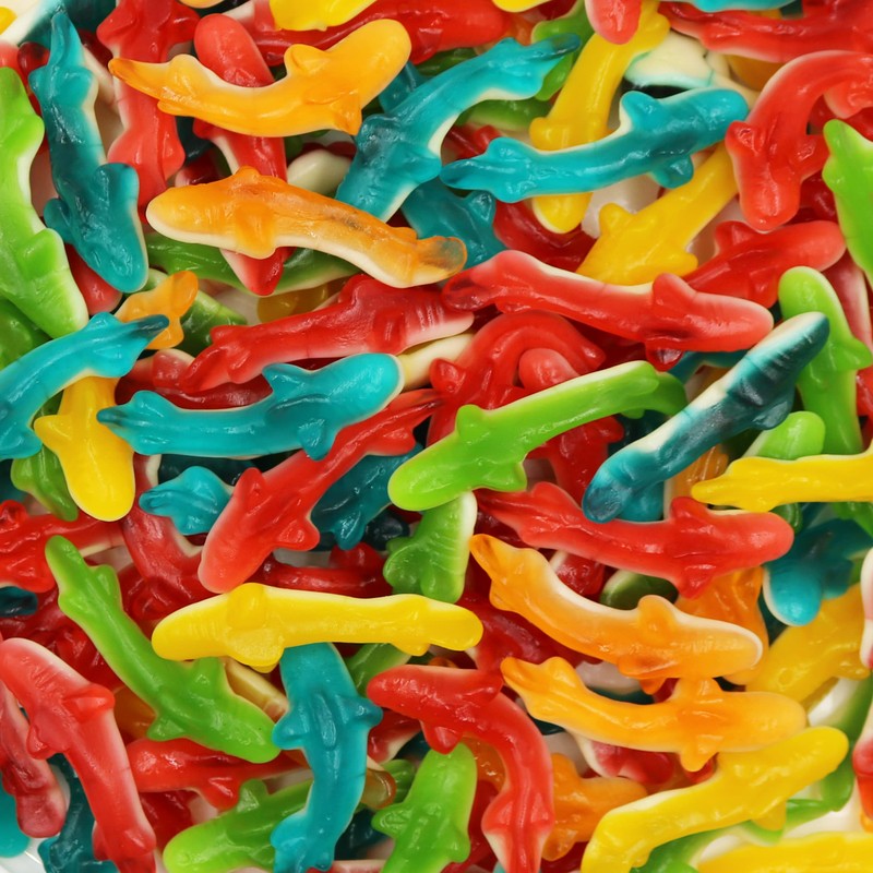 FirstChoiceCandy Fantastic Shark Gummy (Assorted Rainbow, 2 Pound (Pack of