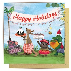 La La Land Greeting Card Happy Holidays