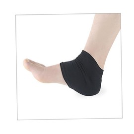 FRCOLOR Nylon Gel Heel Socks for Moisturizing and Foot Pedicure Care Sleeves for Cracked Heels Comfortable Fit for Running and Walking Black