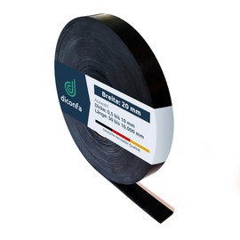 diconfa Rubber Strip Width 20 mm (2 cm) – Choice – Thickness: 1 to 5 mm – Length: 0.05 to 10 m – Selection: 3000 mm (300 cm) Long, 4 mm Thick – Rubber Mat Sold by the Metre Narrow Rubber Underlay