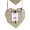 Chic & Shabby Triple Wooden Hanging Heart Photo Frame