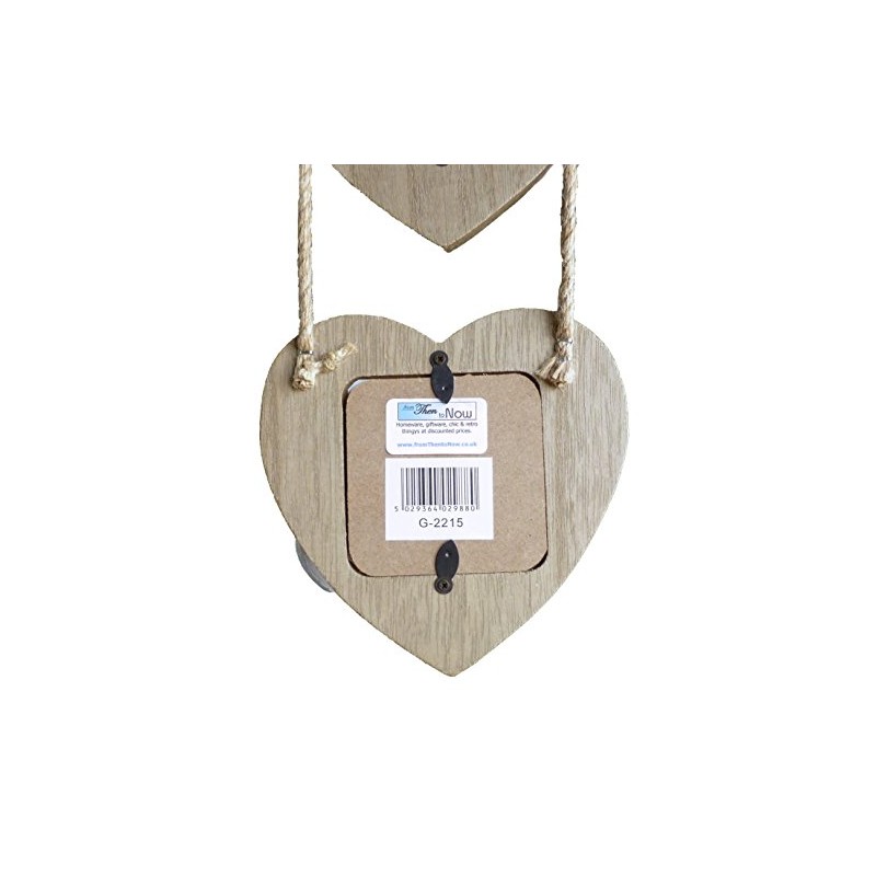 Chic & Shabby Triple Wooden Hanging Heart Photo Frame