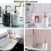 Yekiosok Ceramic Soap Dispenser,300ml Marbling White Dish Soap Liquid Lotion